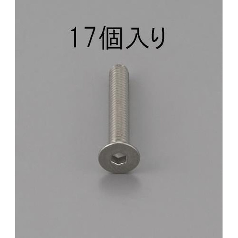 エスコ EA949MD-508 M5x8mm六角穴付皿頭ボルト(ステンレス/17本) 1個（ご注文単位1個）【直送品】