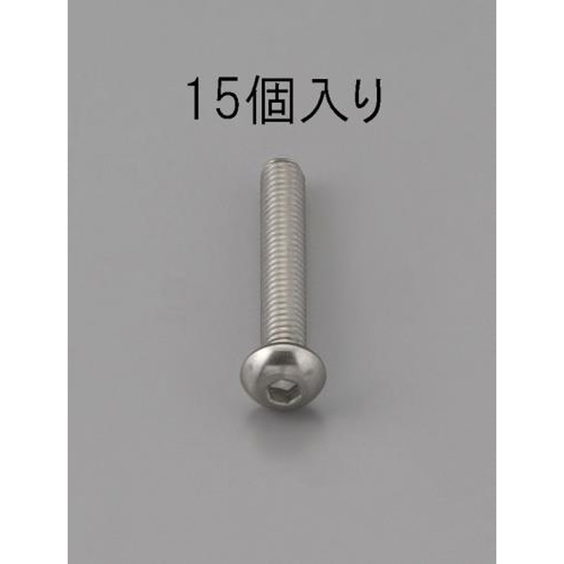 エスコ EA949MF-420 M4x20mm六角穴付鍋頭ボルト(ステンレス製/15本) 1個（ご注文単位1個）【直送品】