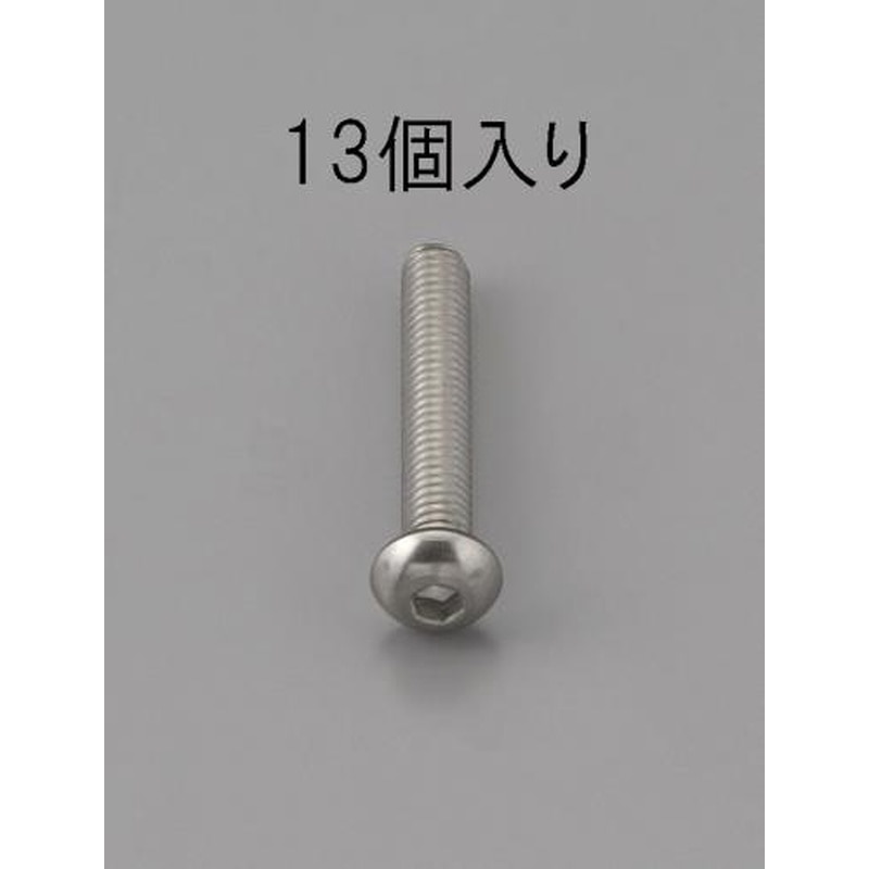 エスコ EA949MF-518 M5x18mm六角穴付鍋頭ボルト(ステンレス製/13本) 1個（ご注文単位1個）【直送品】