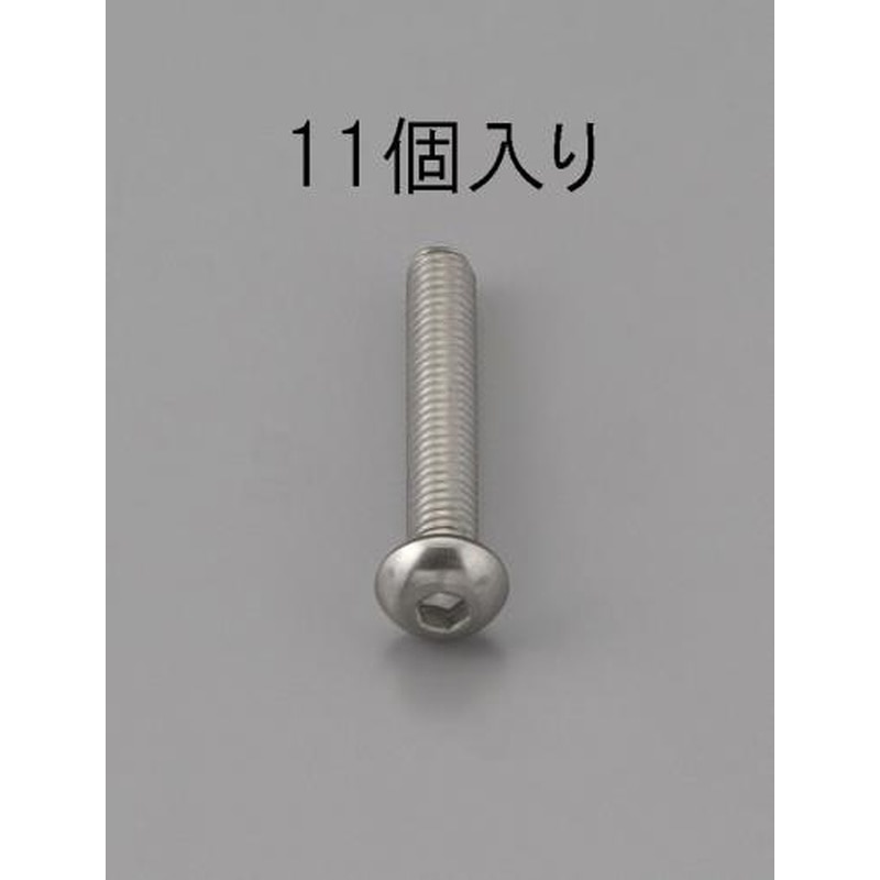 エスコ EA949MF-616 M6x16mm六角穴付鍋頭ボルト(ステンレス製/11本) 1個（ご注文単位1個）【直送品】
