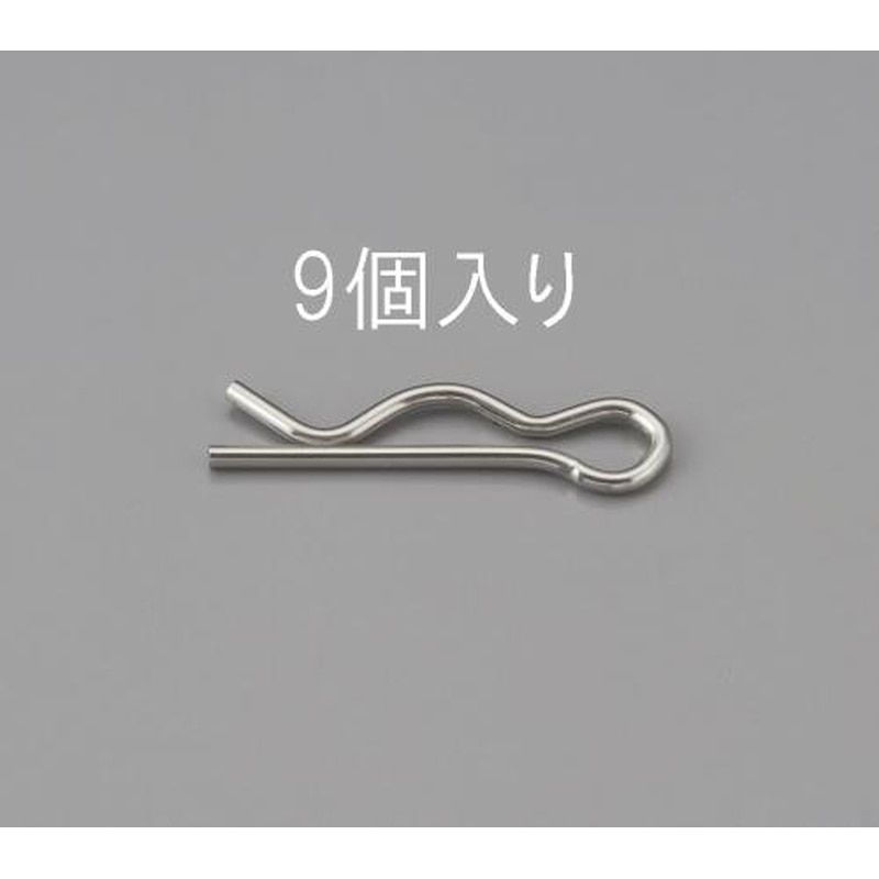 エスコ EA949PH-10 1.8x32.6mm/M10スナップピン(ステンレス製/9本) 1個(ご注文単位1個)【直送品】
