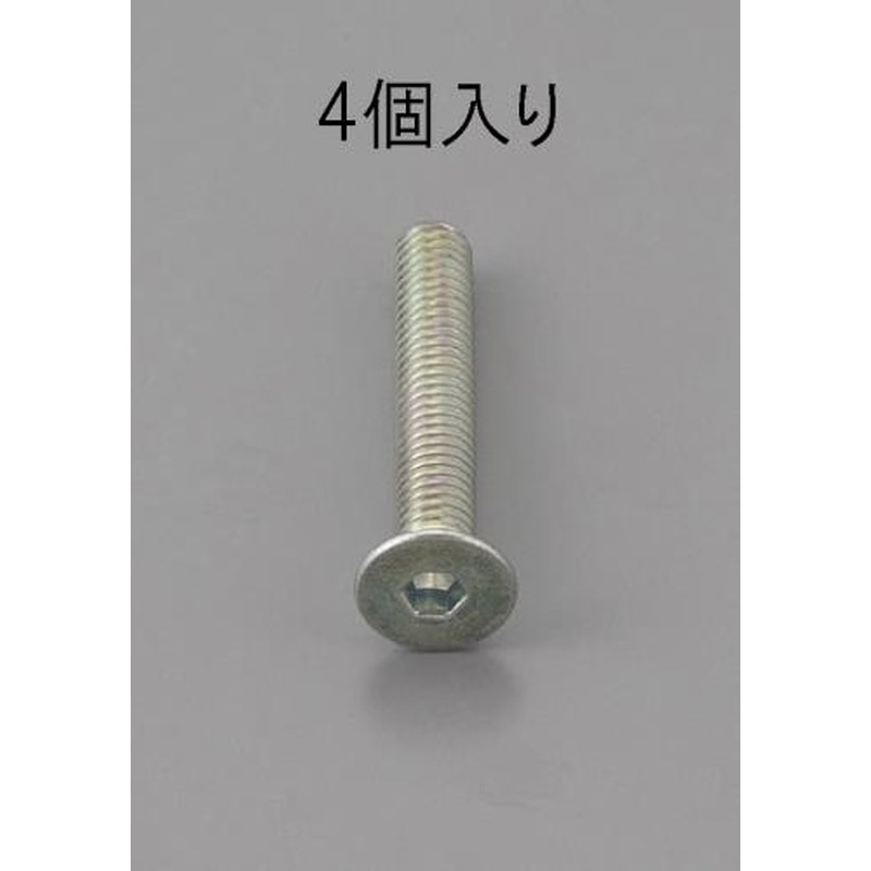 エスコ EA949MC-1018 M10x18mm六角穴付皿頭ボルト三価クロメート/4本 1個（ご注文単位1個）【直送品】