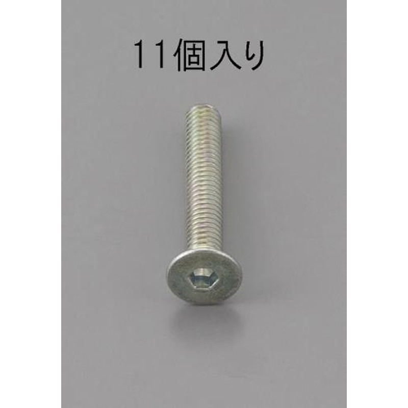 エスコ EA949MC-618 M6x18mm六角穴付皿頭ボルト三価クロメート/11本 1個（ご注文単位1個）【直送品】