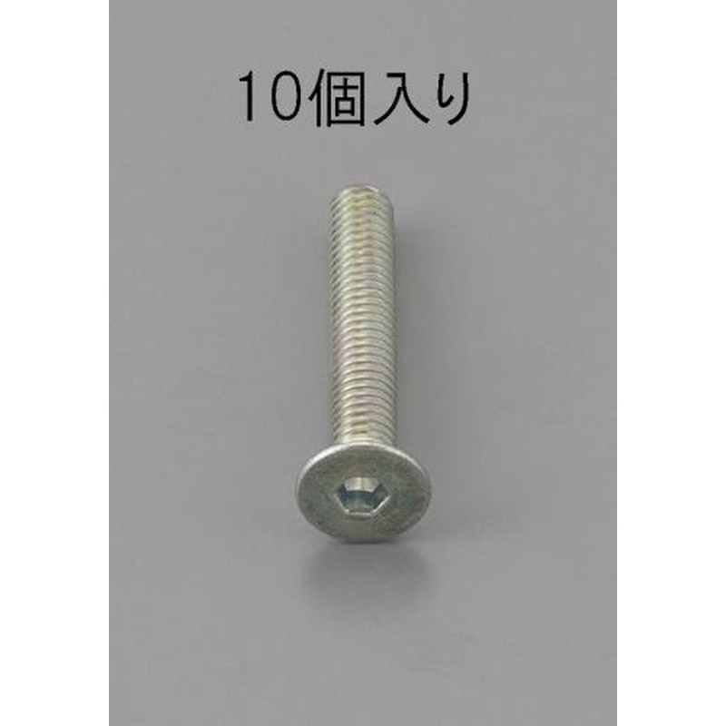 エスコ EA949MC-422 M4x22mm六角穴付皿頭ボルト三価クロメート/10本 1個（ご注文単位1個）【直送品】