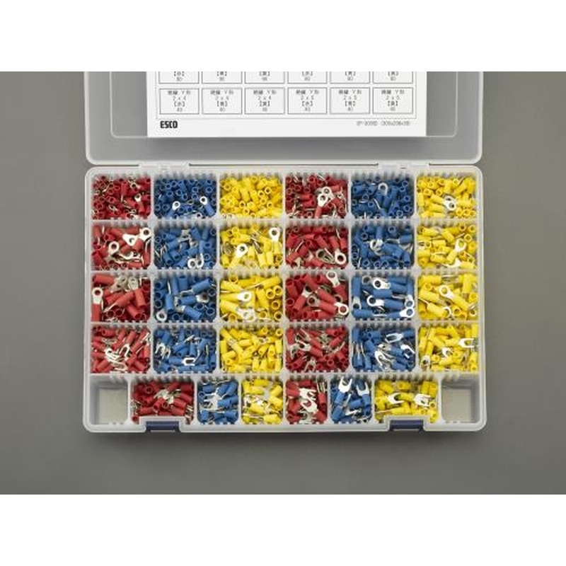 エスコ EA538LG-18 絶縁圧着端子セット 1個(ご注文単位1個)【直送品】