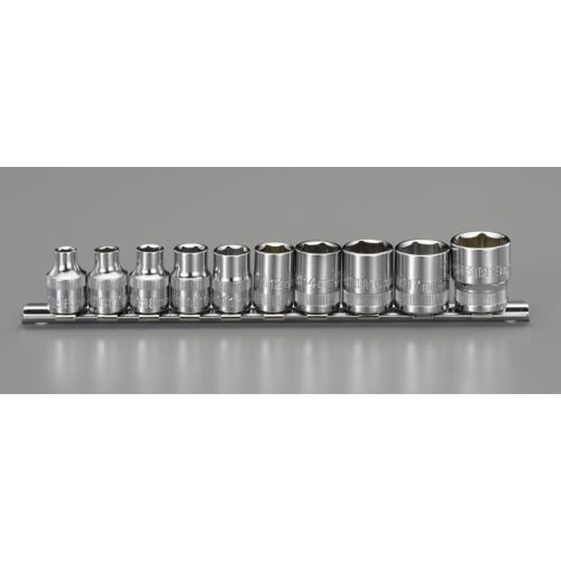 エスコ EA687BS 3/8”DR/6-19mmソケットセット 1個（ご注文単位1個）【直送品】