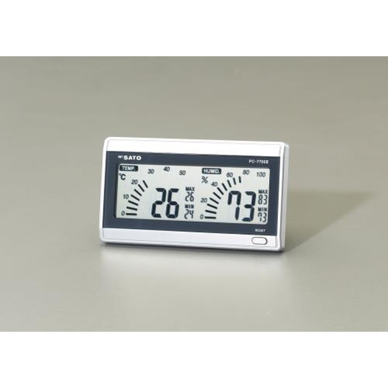 エスコ EA742CA-3A 150x85mm温度・湿度計 1個（ご注文単位1個）【直送品】