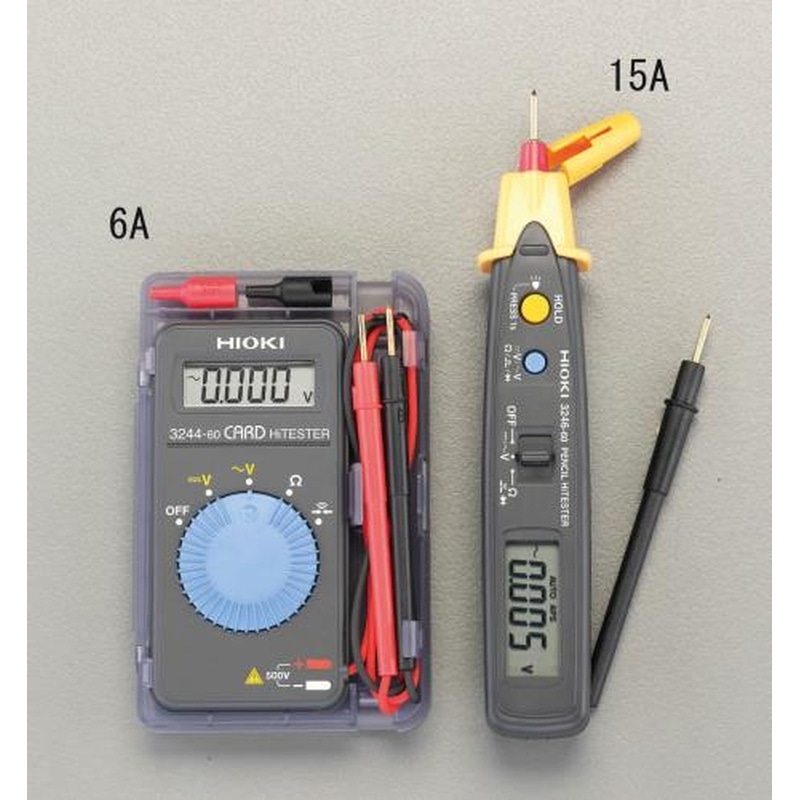 エスコ EA707A-6A デジタルテスター(カード型) 1個（ご注文単位1個）【直送品】
