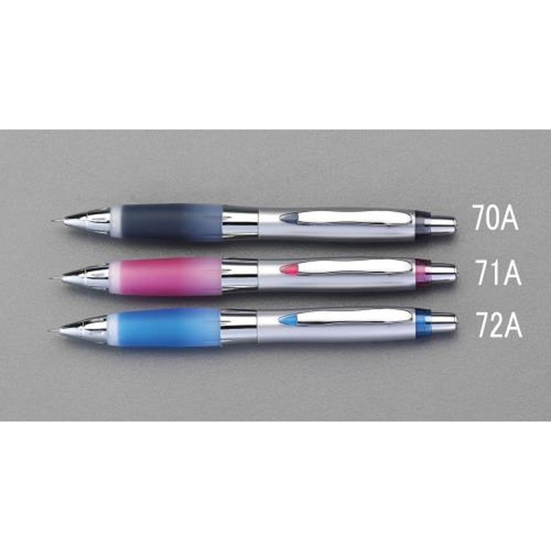 エスコ EA765ME-72A 0.5mmシャープペンシル(ブルー/ゲルグリップ) 1個（ご注文単位1個）【直送品】
