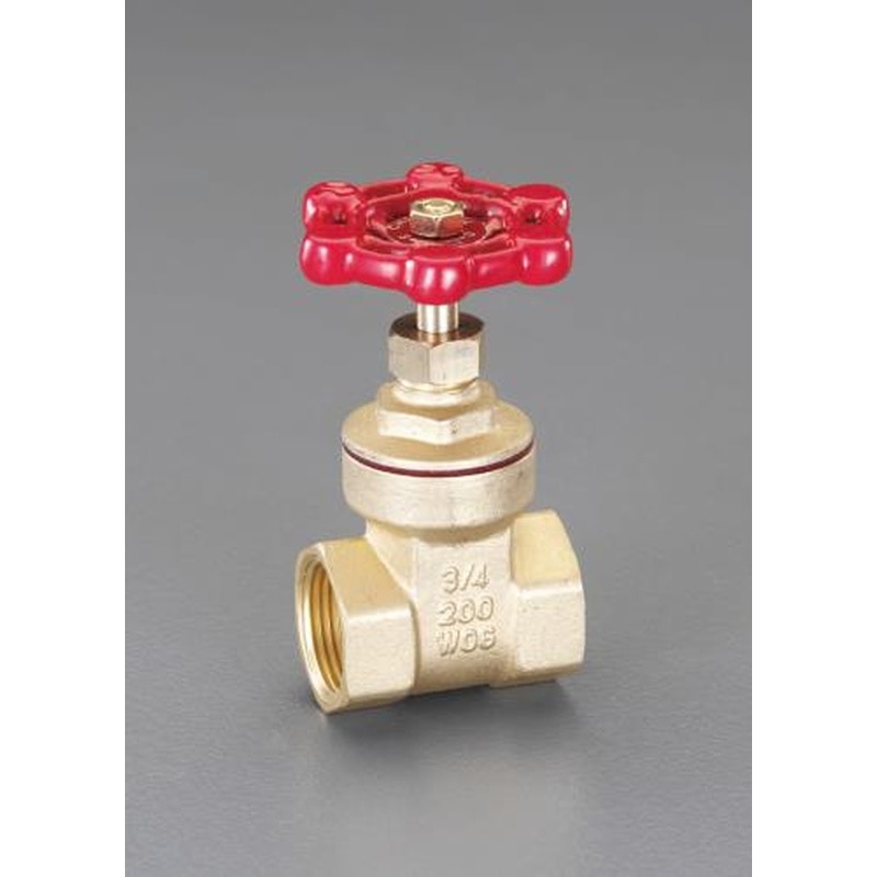 エスコ EA470DL-2 NPT1/4”ゲートバルブ(真鍮製) 1個（ご注文単位1個）【直送品】