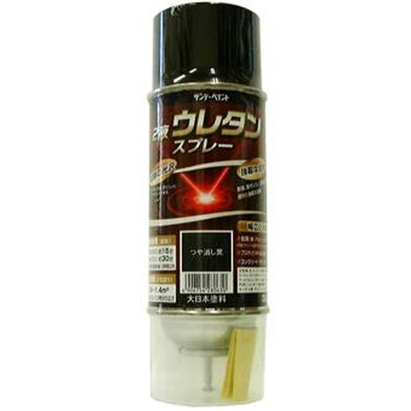 エスコ EA942EM-105 320ml強溶剤2液ウレタンスプレー(艶消黒) 1個（ご注文単位1個）【直送品】