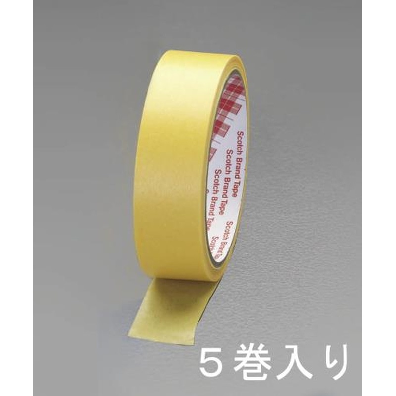 エスコ EA943MB-24 24mmx18mマスキングテープ(塗装用5巻) 1個（ご注文単位1個）【直送品】