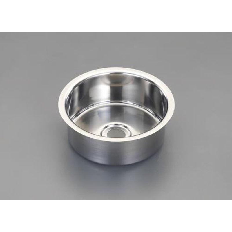 エスコ EA468EC-1 φ280/240x100mm平底シンク(ステンレス製) 1個（ご注文単位1個）【直送品】