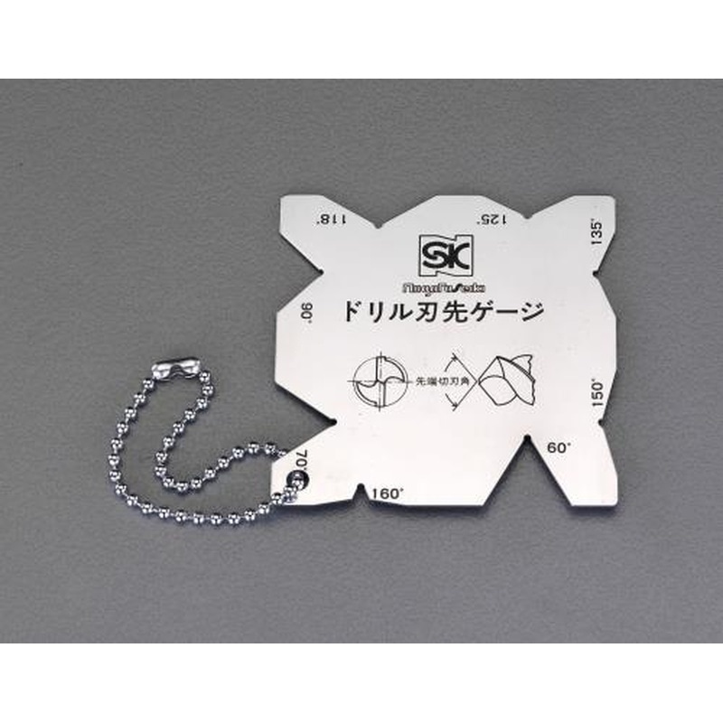 エスコ EA725SD-16 60°-160°ドリルポイントゲージ 1個(ご注文単位1個)【直送品】