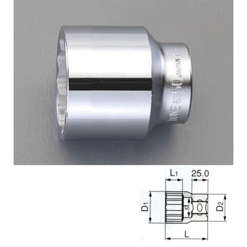 エスコ EA618LL-31 3/4”sqx31mmソケット 1個（ご注文単位1個）【直送品】