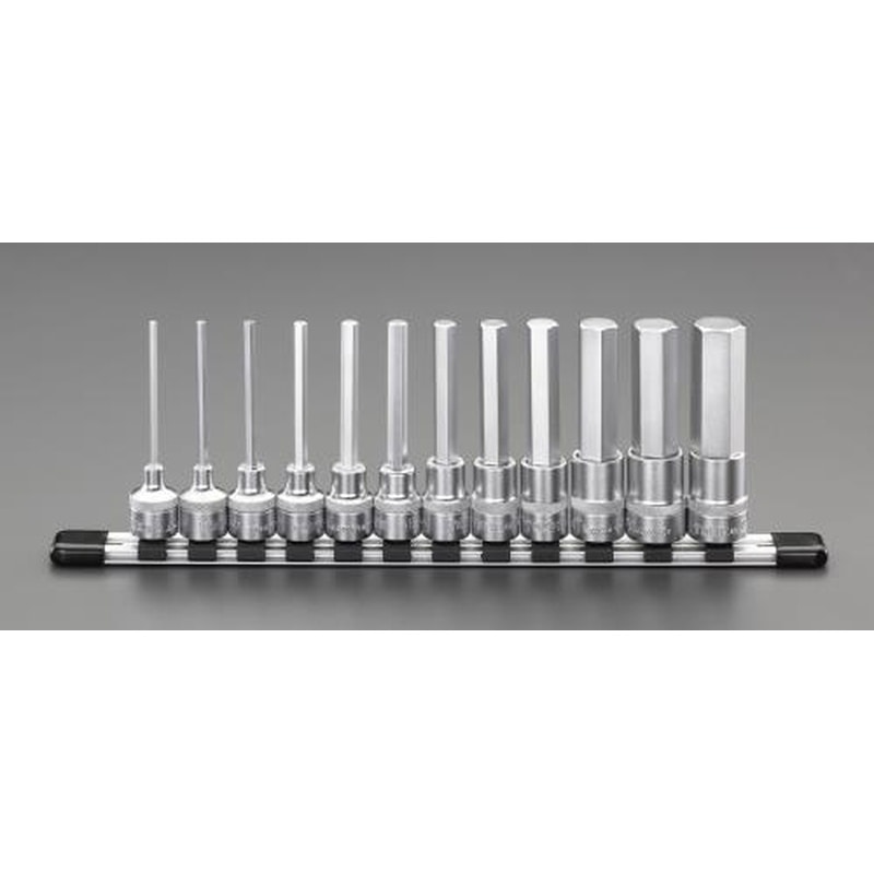 エスコ EA618KV 1/2”DR/3-17mm/100mm［INHEX]ビットソケットセット 1個（ご注文単位1個）【直送品】