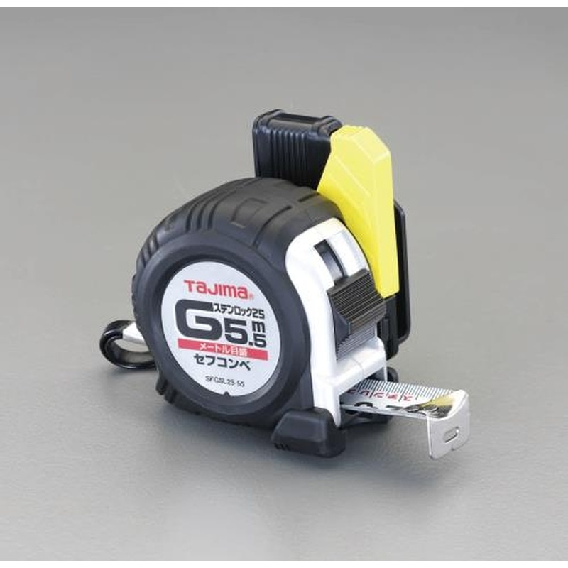 エスコ EA720JF-555 25mmx5.5mメジャー(ステンレス製/ホルダー付) 1個（ご注文単位1個）【直送品】