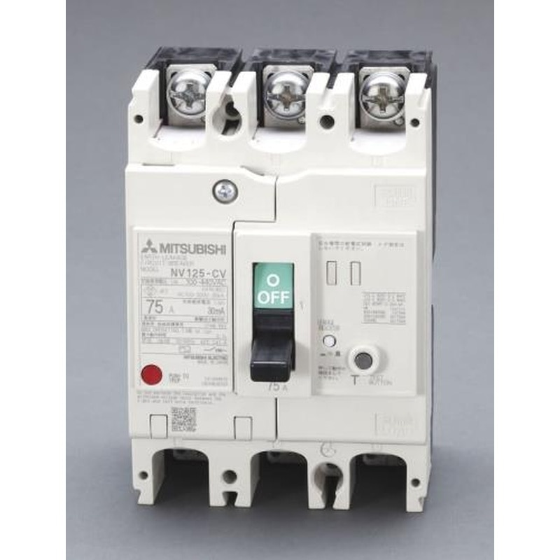 エスコ EA940MN-49 AC100-440V/125A/3極漏電遮断器(フレーム125) 1個（ご注文単位1個）【直送品】