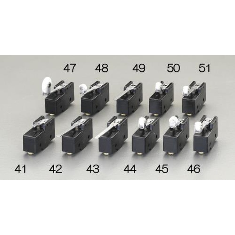 エスコ EA940DK-48 AC250V/15Aマイクロスイッチ(ヒンジ・クロス・ローラ・レバー) 1個(ご注文単位1個)【直送品】