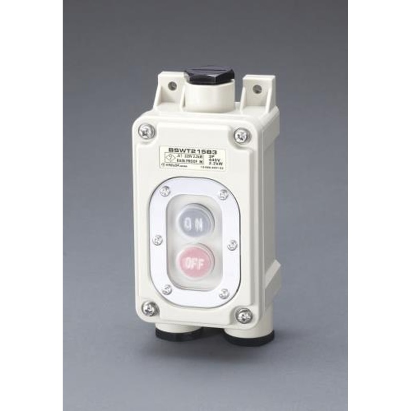 エスコ EA940DF-87 15A/3P三相押しボタン開閉器(強力防雨形) 1個(ご注文単位1個)【直送品】