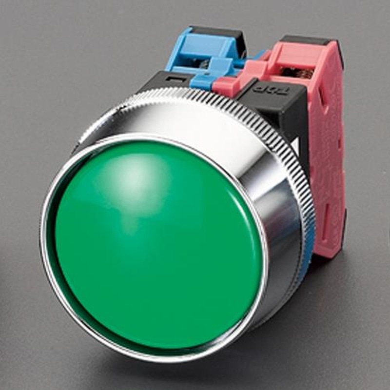 エスコ EA940D-27 1a-1b/30mm押しボタンスィッチ(大型フルガード/緑) 1個(ご注文単位1個)【直送品】