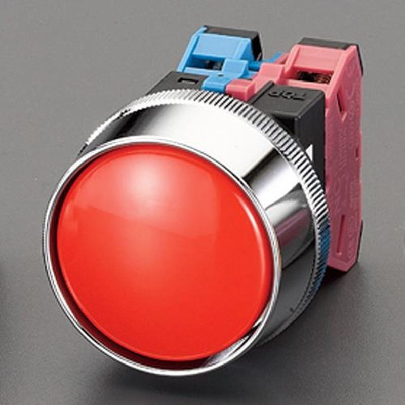 エスコ EA940D-28 1a-1b/30mm押しボタンスィッチ(大型フルガード/赤) 1個(ご注文単位1個)【直送品】