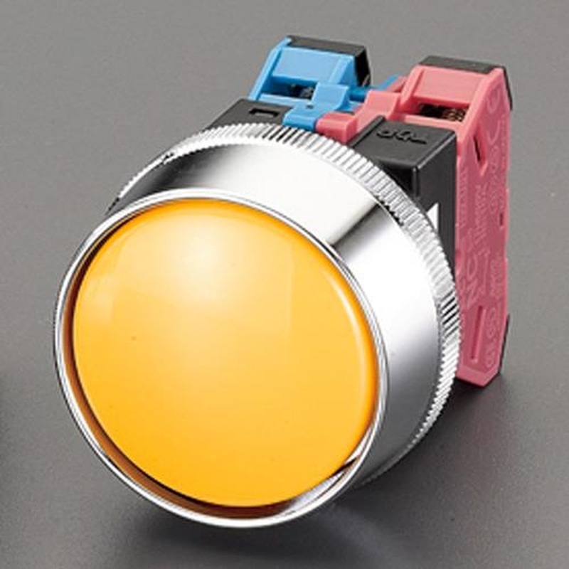 エスコ EA940D-29 1a-1b/30mm押しボタンスィッチ(大型フルガード/黄) 1個(ご注文単位1個)【直送品】