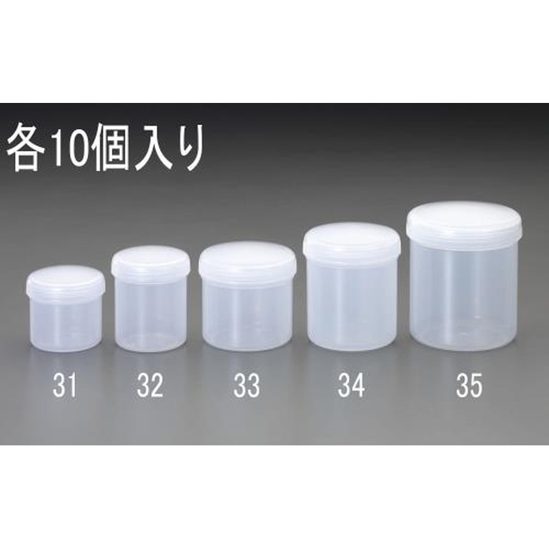 エスコ EA508AM-31B φ67x64mm/105ml広口ポリ容器(10個) 1個(ご注文単位1個)【直送品】