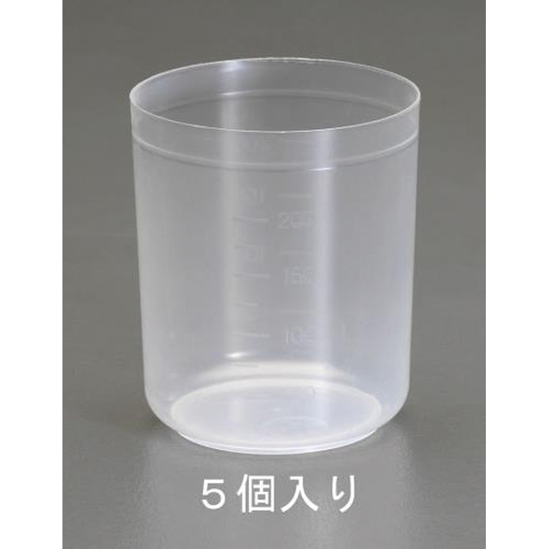 エスコ EA991KW-10 1000ml目盛付カップ(PP製/5個) 1個（ご注文単位1個）【直送品】