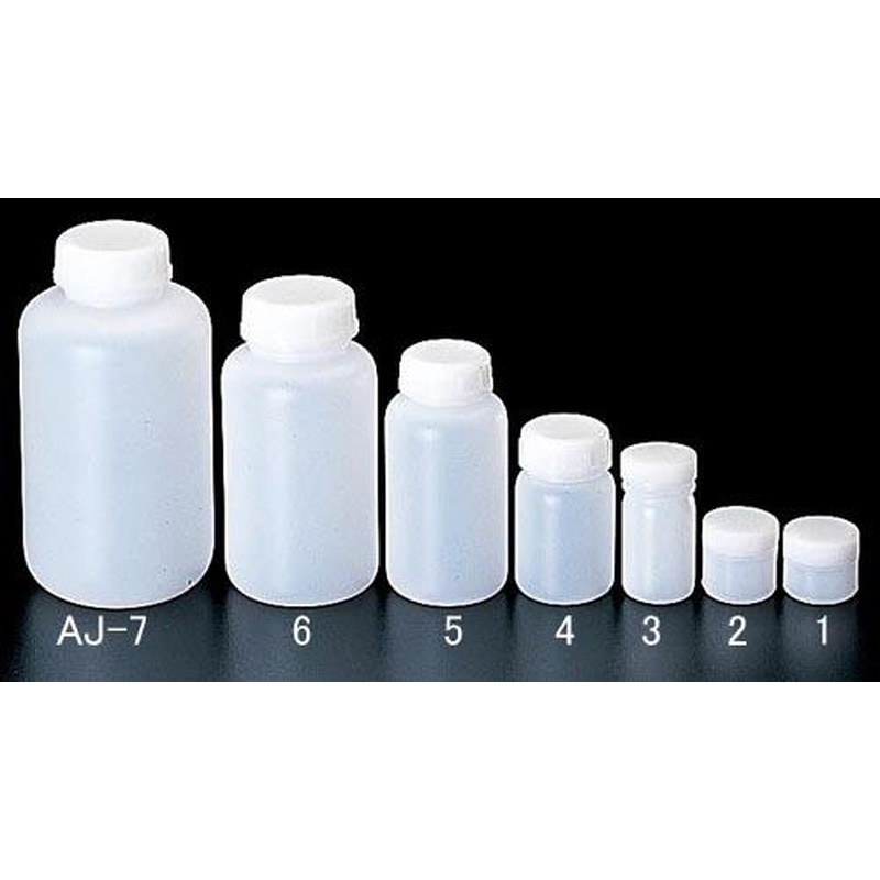 エスコ EA508AJ-3B φ38x77mm/50ml広口ポリ容器(中蓋付/10コ 1個(ご注文単位1個)【直送品】