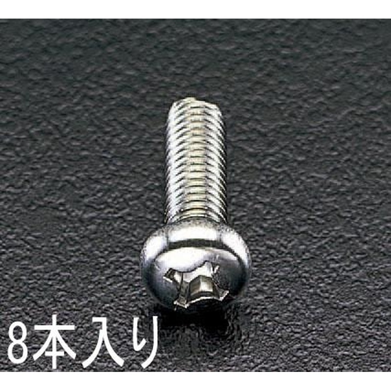 エスコ EA949SJ-65A M6x45mm鍋頭小ねじ(ステンレス製/8本) 1個(ご注文単位1個)【直送品】