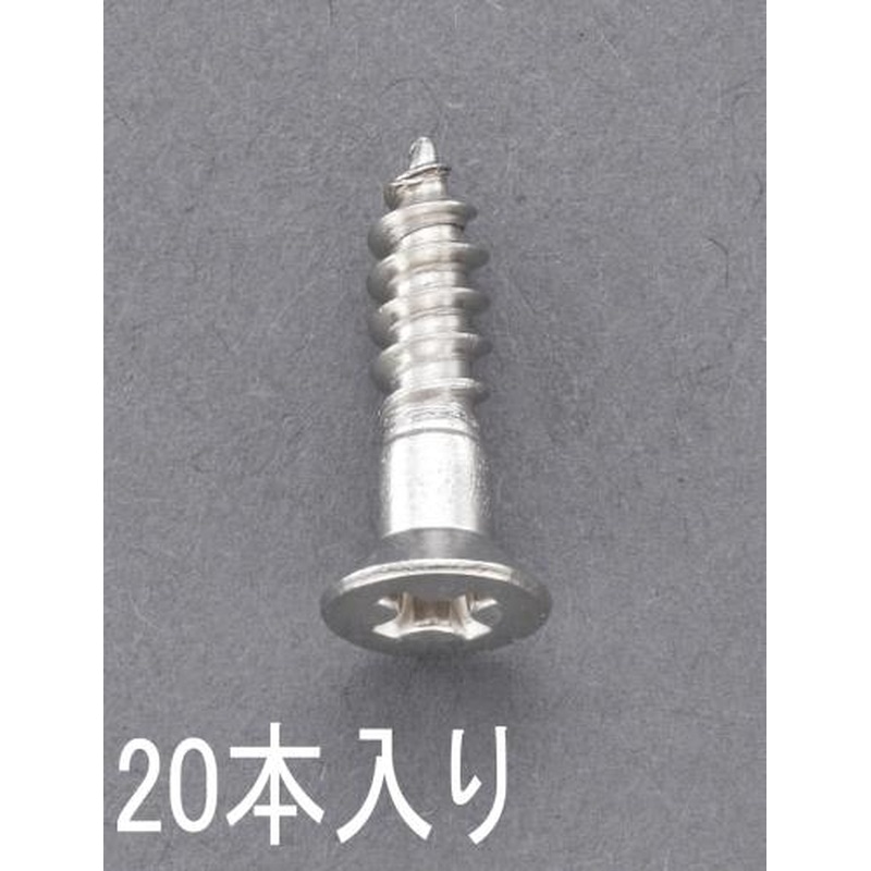 エスコ EA949ED-241 2.4x10mm皿頭木ねじ(ステンレス製/20本) 1個(ご注文単位1個)【直送品】