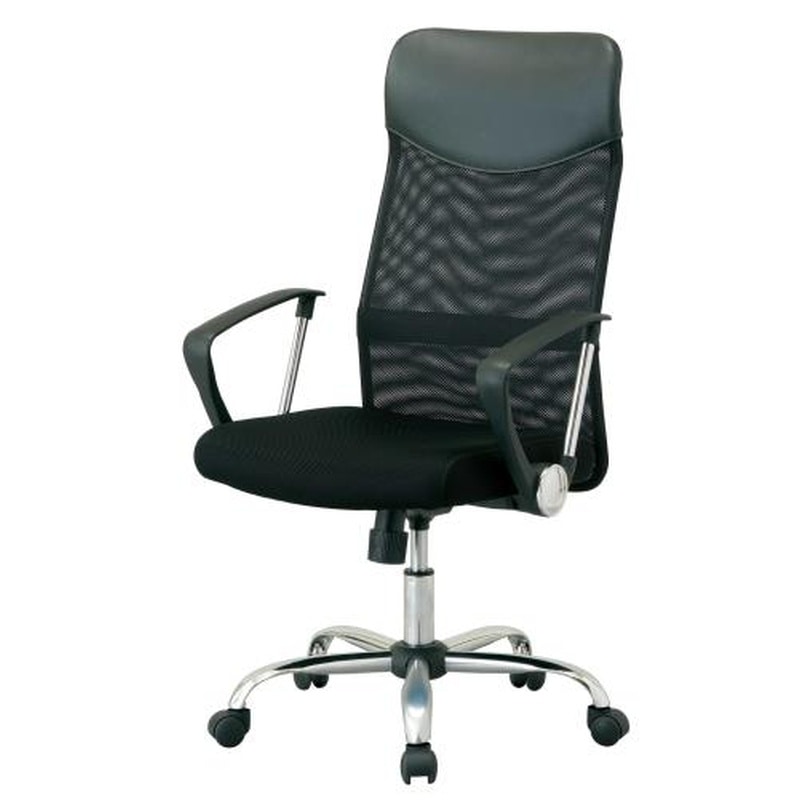 エスコ EA956XN-1A ビジネスチェアー(ブラック) 1個（ご注文単位1個）【直送品】