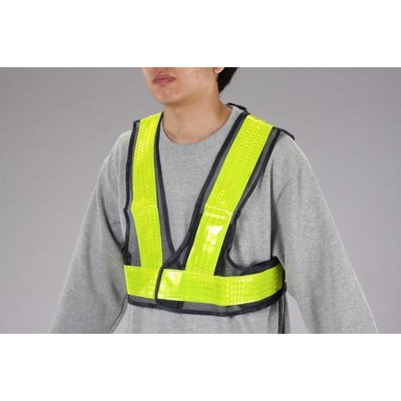 エスコ EA983R-103 LED安全ベスト(紺/黄) 1個（ご注文単位1個）【直送品】