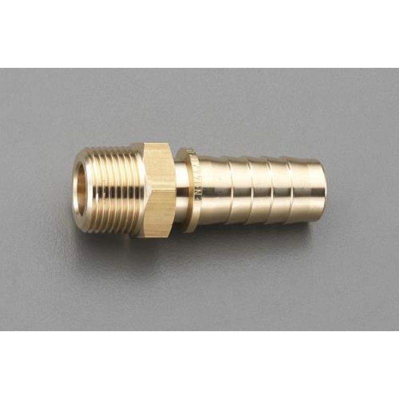 エスコ EA141BR-44 R1/2”x13mm雄ねじステム(スチーム用/真鍮製) 1個(ご注文単位1個)【直送品】