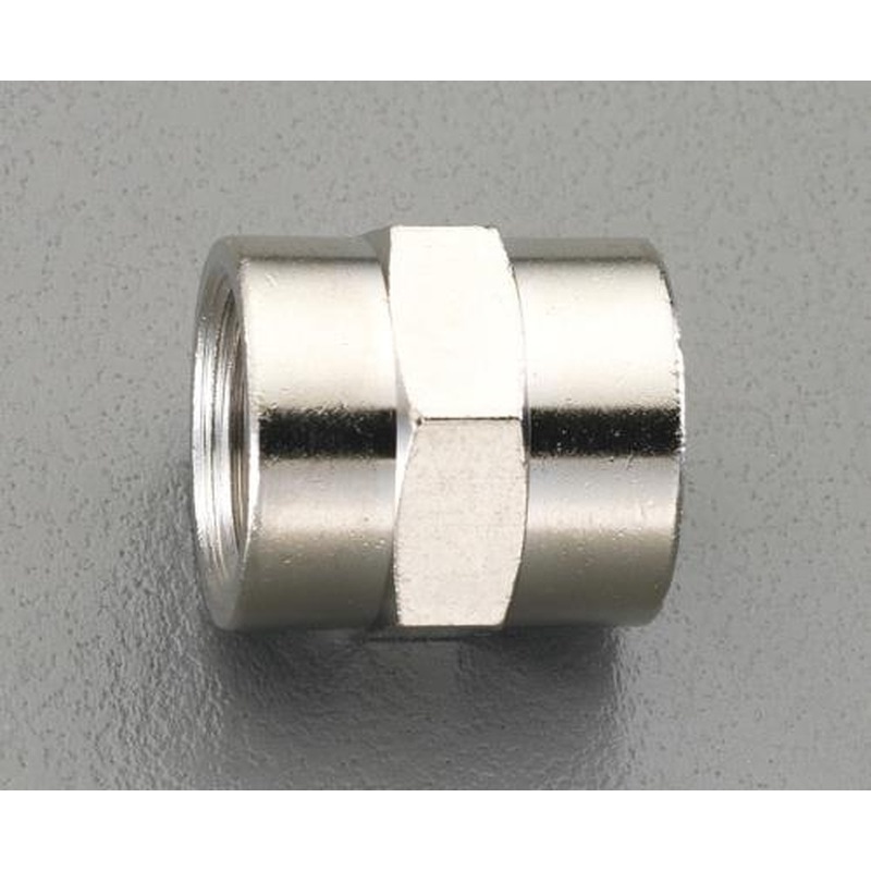 エスコ EA141CE-1 G1/8”xG1/8”中間ソケット(真鍮製) 1個(ご注文単位1個)【直送品】