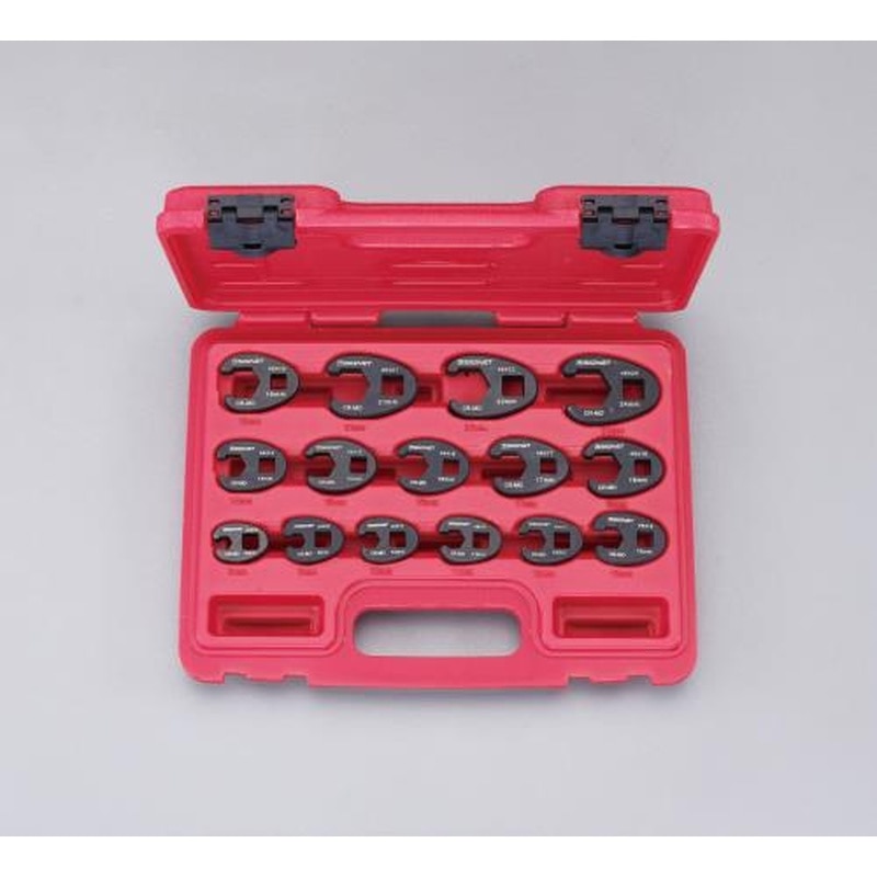 エスコ EA617JP-1 3/8”DR・1/2”DRクロウフットレンチセット 1個(ご注文単位1個)【直送品】