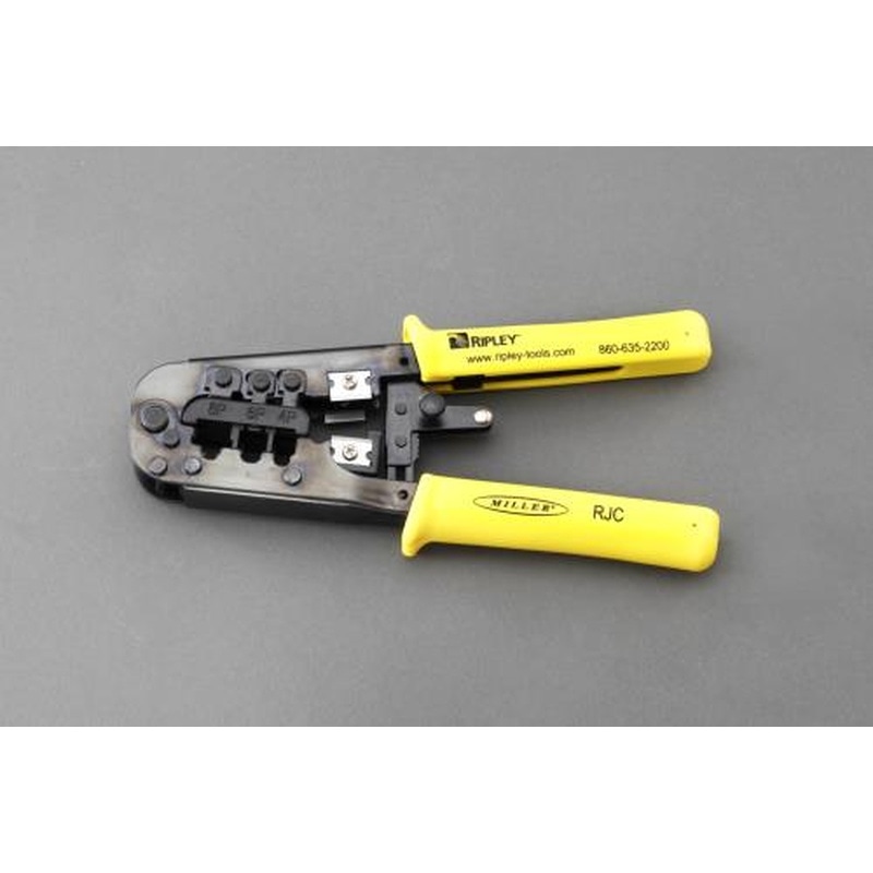 エスコ EA538G-21 4P・6P・8P圧着ペンチ(モジュラー用) 1個（ご注文単位1個）【直送品】