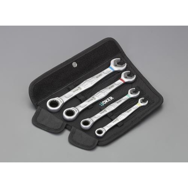 エスコ EA614WA 4本組コンビネーションレンチ(ラチェット式) 1個(ご注文単位1個)【直送品】