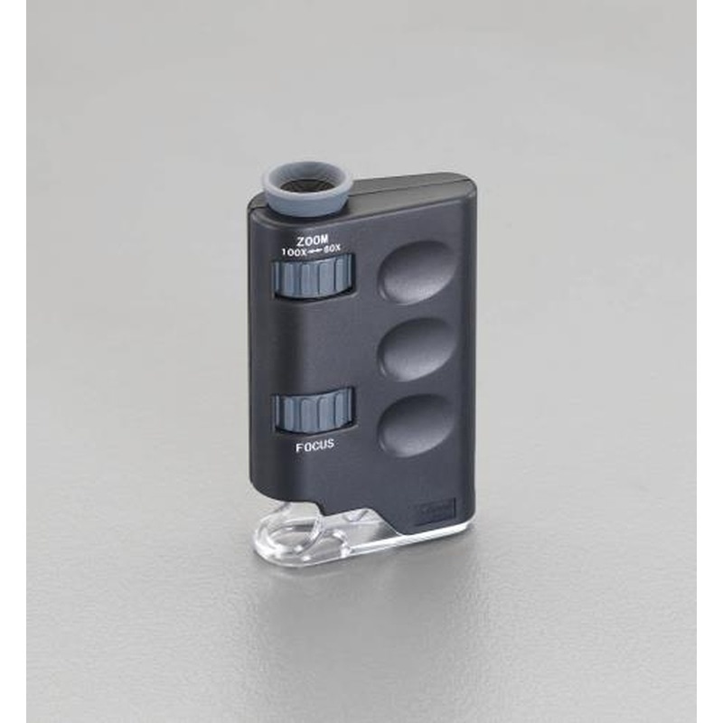 エスコ EA755AG-1 x60~x100マイクロスコープ(ライト付) 1個（ご注文単位1個）【直送品】