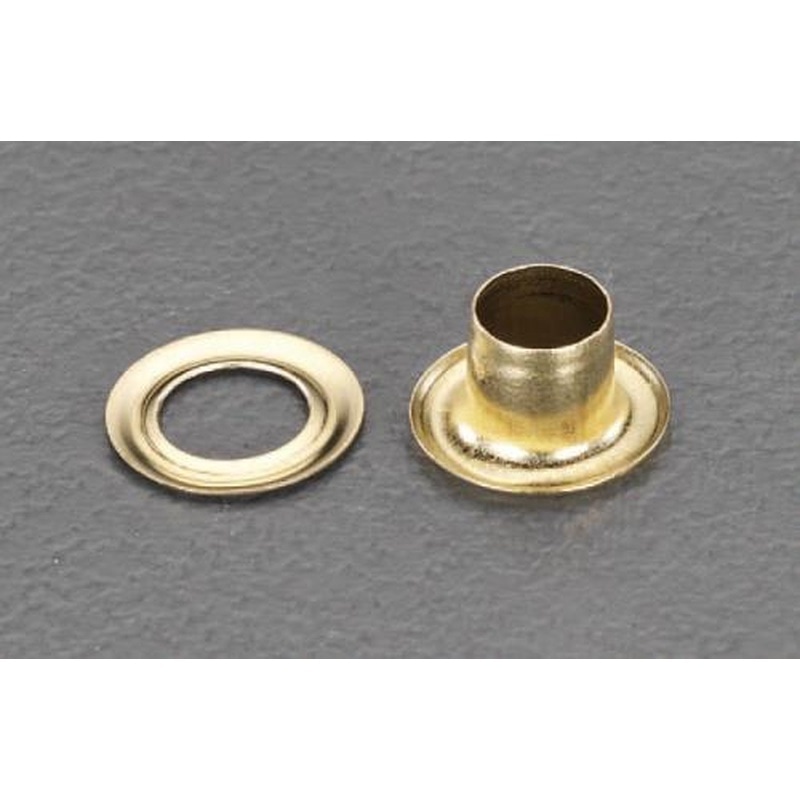 エスコ EA576MG-104 4mm両面ハトメ(真鍮/100組) 1個（ご注文単位1個）【直送品】