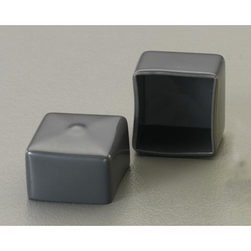 エスコ EA983FN-40G 40x40x25mm角型保護キャップ(グレー/2個) 1個（ご注文単位1個）【直送品】