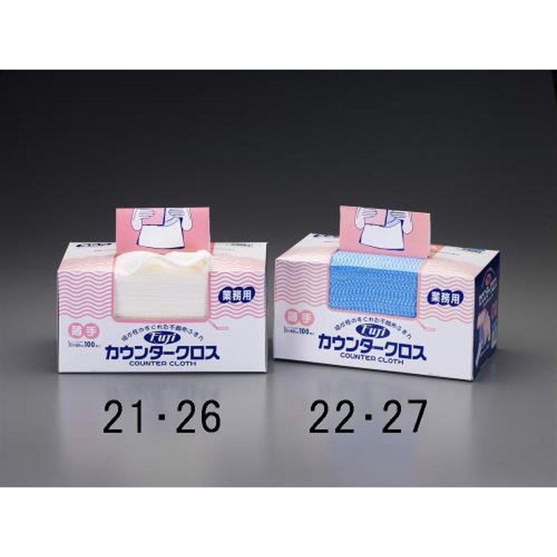 エスコ EA929HG-22 350x600mmカウンタークロス(100枚/青) 1個（ご注文単位1個）【直送品】