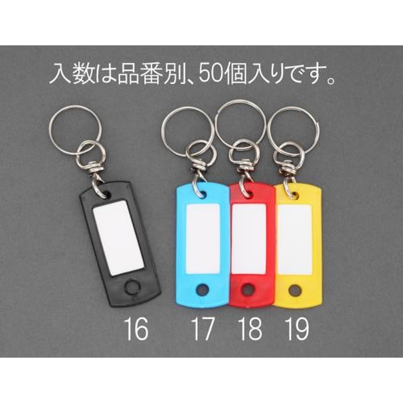 エスコ EA956VL-18 22x53mmネームタグ(レッド/50個) 1個（ご注文単位1個）【直送品】