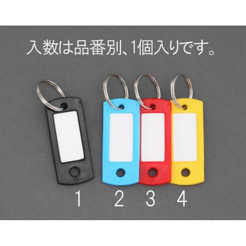 エスコ EA956VL-3 22x53mmネームタグ(レッド) 1個（ご注文単位1個）【直送品】