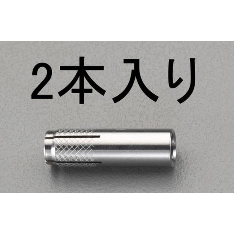 エスコ EA945BK-31 W3/8”x40mm雌ねじアンカー(ステンレス製/2本) 1個（ご注文単位1個）【直送品】