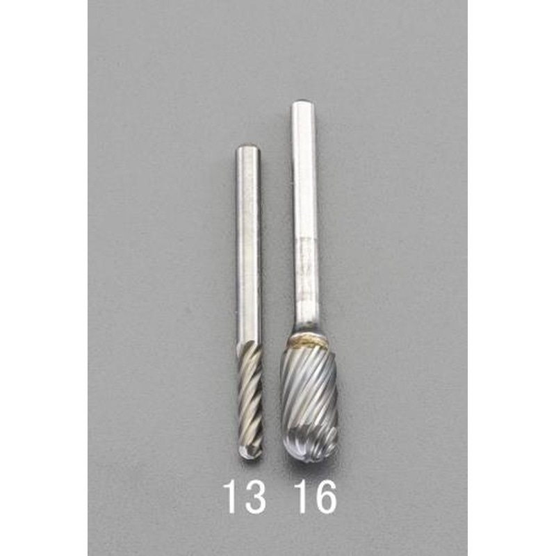 エスコ EA819CG-16 6.0x13x45mm/3mm軸超硬カッター(ステンレス用・快削) 1個（ご注文単位1個）【直送品】