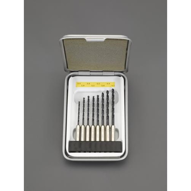 エスコ EA824BH-100 2.5-4.2mm/8本組六角軸ドリル(HSS) 1個(ご注文単位1個)【直送品】