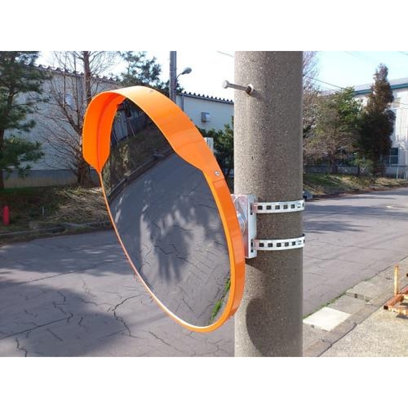 エスコ EA724ZY-112 φ800mm凸面ミラー(丸型・電柱用/ステンレス製) 1個(ご注文単位1個)【直送品】