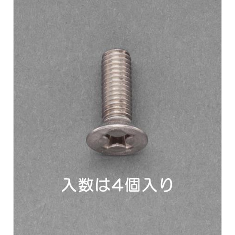 エスコ EA949NZ-610A M6x10mm皿頭小ねじ(チタン/4本) 1個（ご注文単位1個）【直送品】
